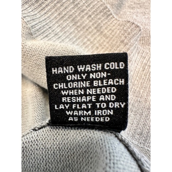 Premise‎ Womens Gray Crew Neck Long Sleeve Button Cuff Knit Sweater - M - Picture 7 of 8